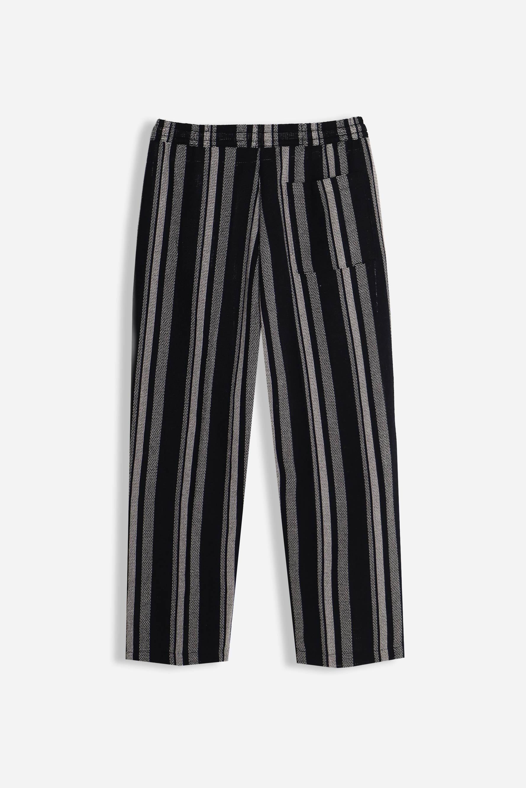 PANTALONE CON COULISSE FANTASIA RIGHE F NERO