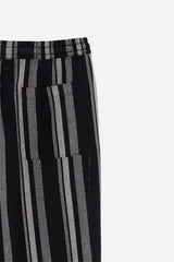 PANTALONE CON COULISSE FANTASIA RIGHE F NERO