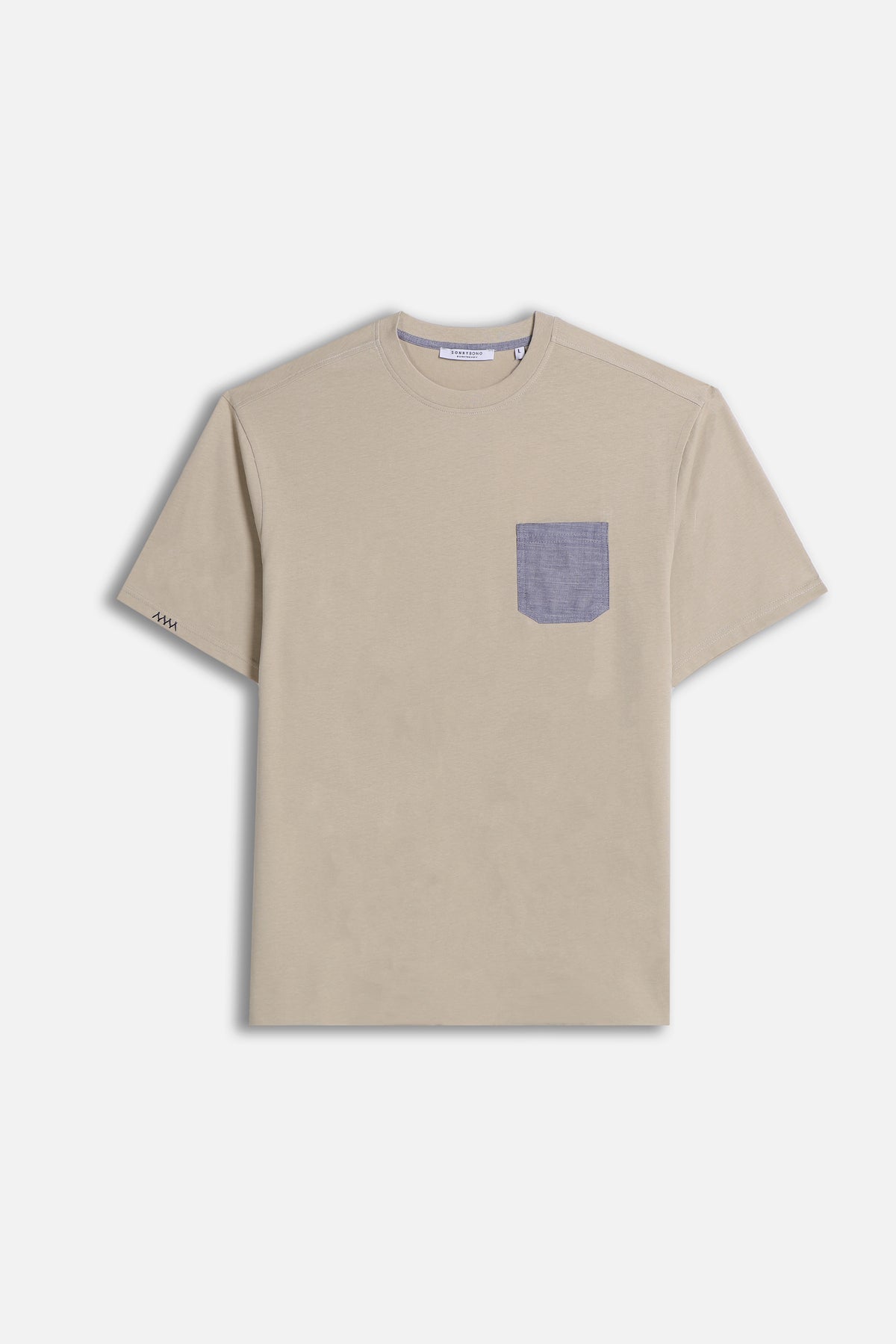 T-SHIRT TESSUTO CAMICIA BEIGE
