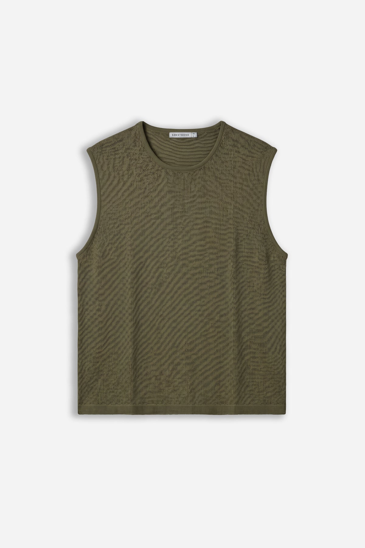 T-SHIRT GIROCOLLO SMANICATA IN MAGLINA VERDE MILITARE