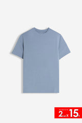 T-SHIRT GIROCOLLO BASIC STRETCH POLVERE
