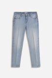 DENIM SLIM CROPPED CELESTE - Sonnybono