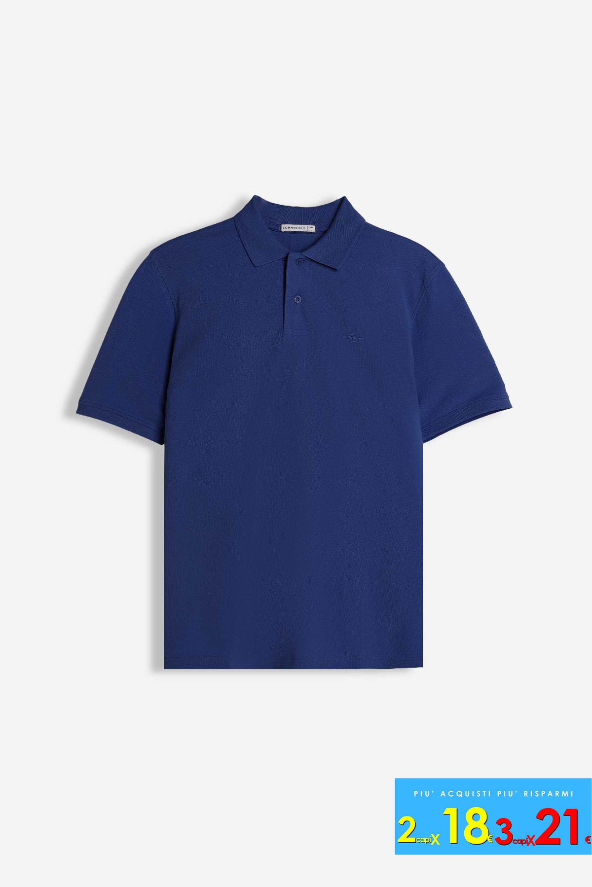 POLO PIQUET BASIC TINTA UNITA E LOGO ROYAL