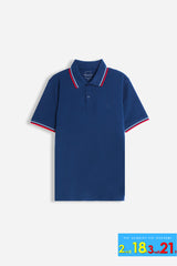 POLO IN PIQUET BASIC ROYAL