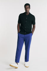 CAMICIA A COSTE IN COTONE NERO
