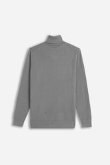 MAGLIA DOLCEVITA PUNTO LAVORATO GRIGIO MEDIO