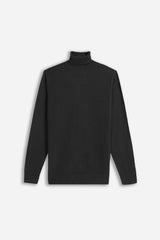 MAGLIA DOLCEVITA PUNTO LAVORATO NERO