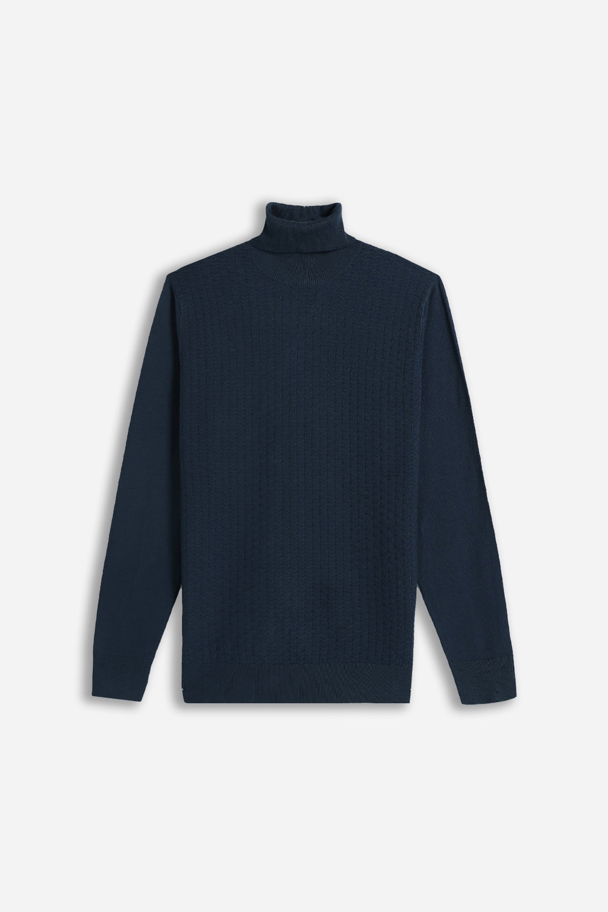MAGLIA DOLCEVITA PUNTO LAVORATO BLEU