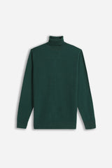 MAGLIA DOLCEVITA PUNTO LAVORATO VERDE BOSCO