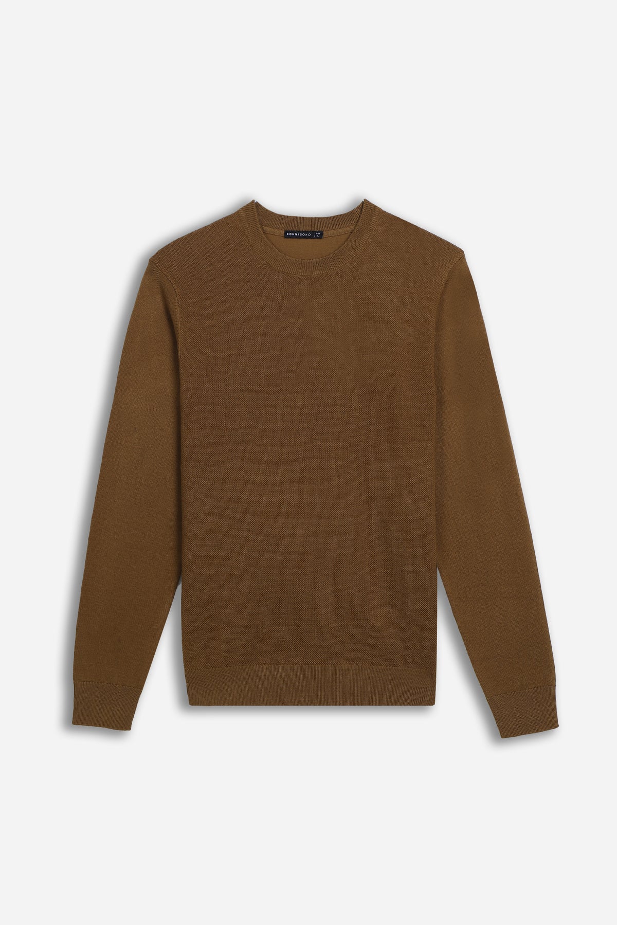 MAGLIA GIROCOLLO LAVORATA CAMMELLO