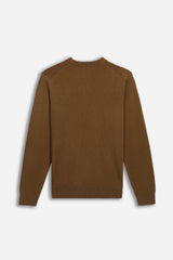 MAGLIA GIROCOLLO LAVORATA CAMMELLO