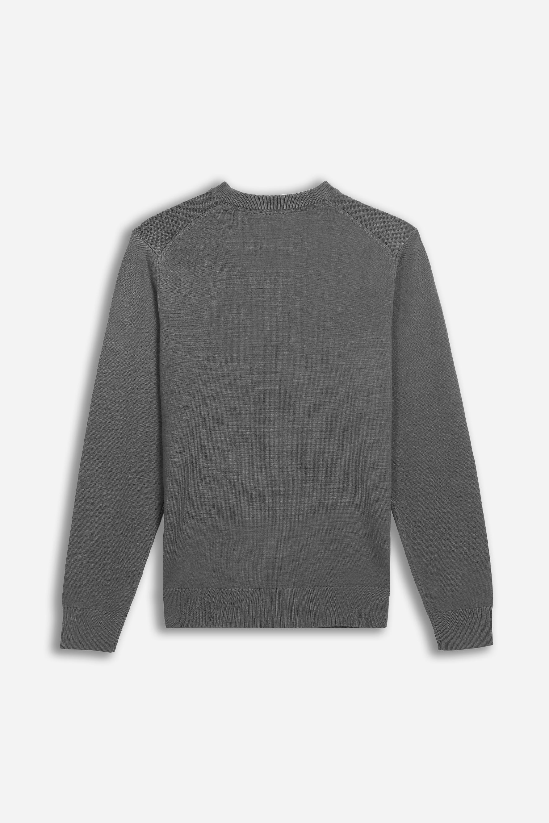 MAGLIA GIROCOLLO LAVORATA GRIGIO SCURO