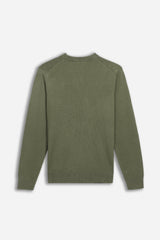 MAGLIA GIROCOLLO LAVORATA SALVIA