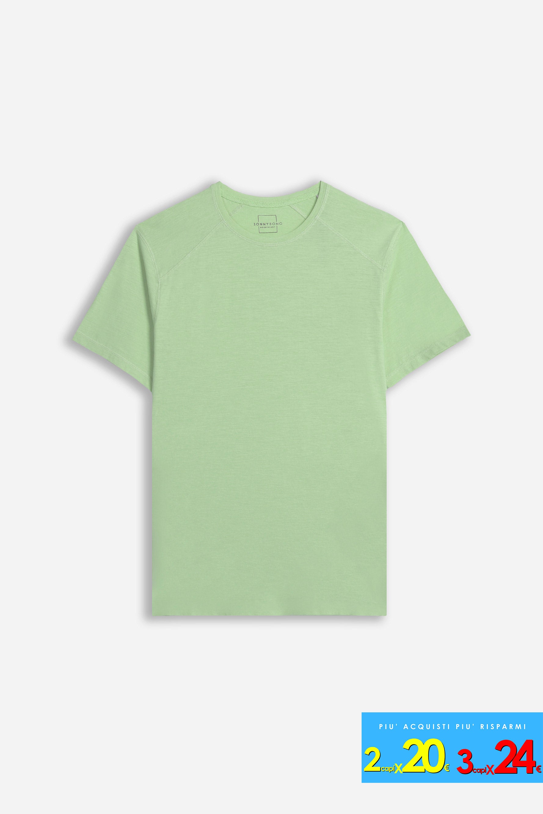 T-SHIRT GIROCOLLO BASIC SLUB SALVIA