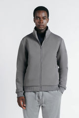 GIUBBOTTO DOPPIO TESSUTO COLLO IN PIEDI GRIGIO SCURO