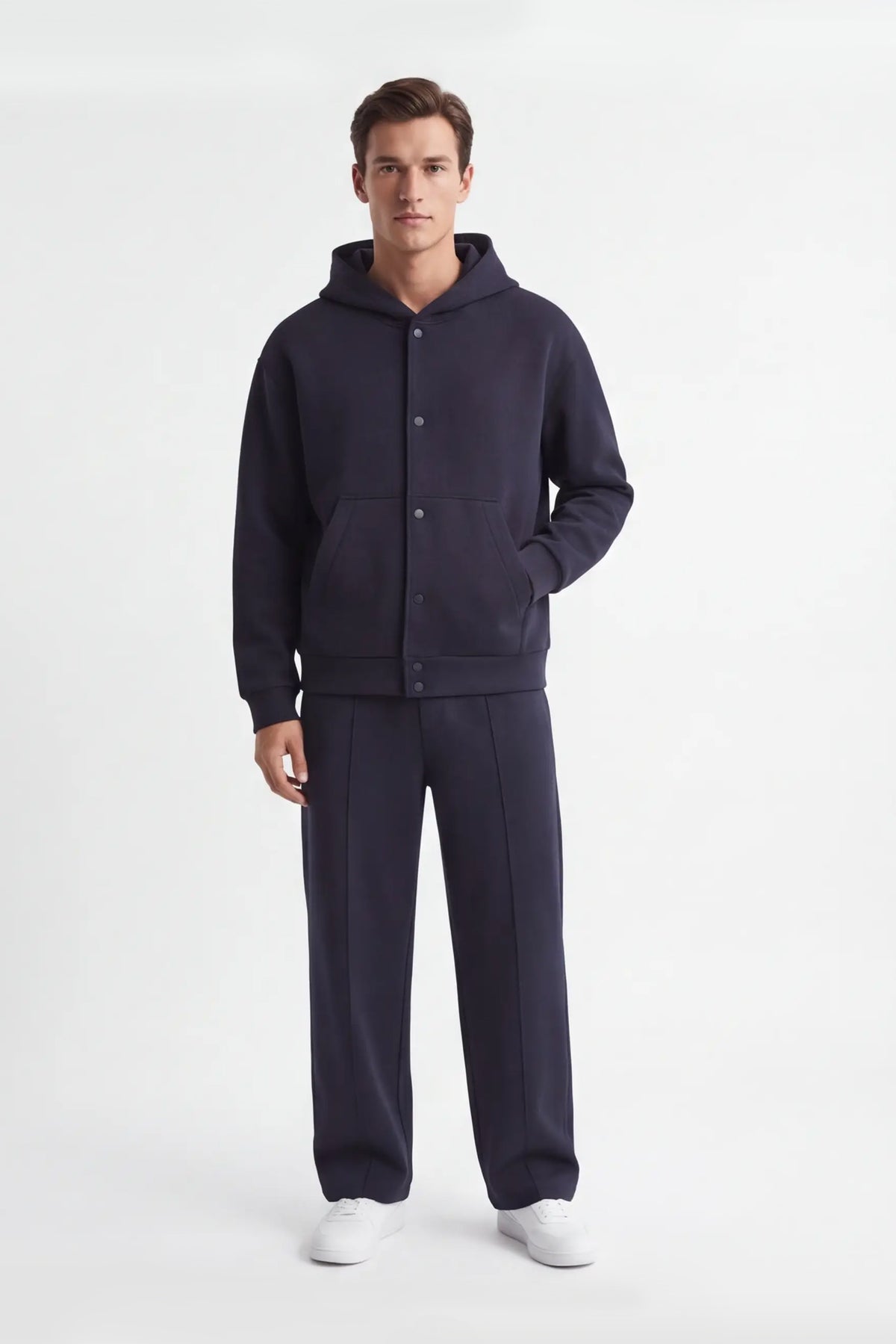 GIUBBOTTO COLLEGE CON CAPPUCCIO BLEU