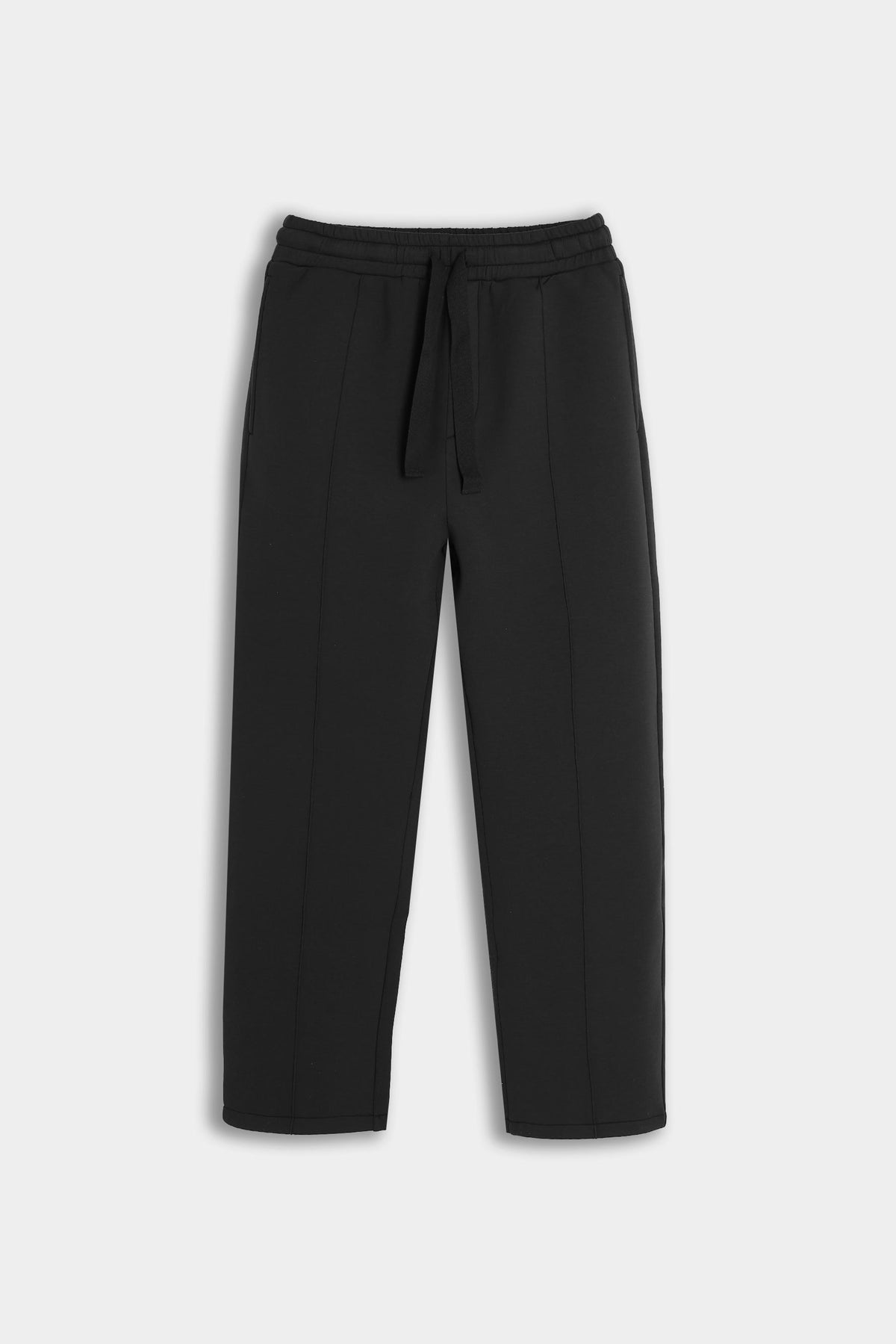 PANTALONE IN  FELPA TESSUTO SCUBA NERO