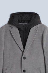 CAPPOTTO BARONETTO CAPPUCCIO E GILET STACCABILE M GRIGIO