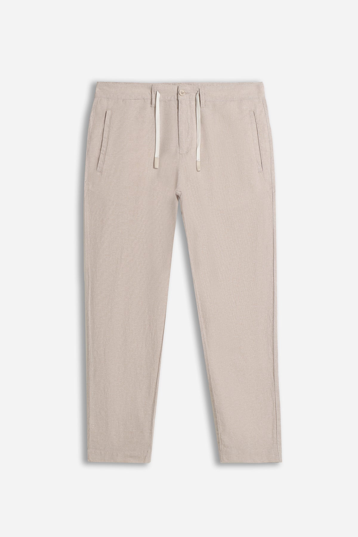 PANTALONI JOGGER MISTO LINO BEIGE CHIARO