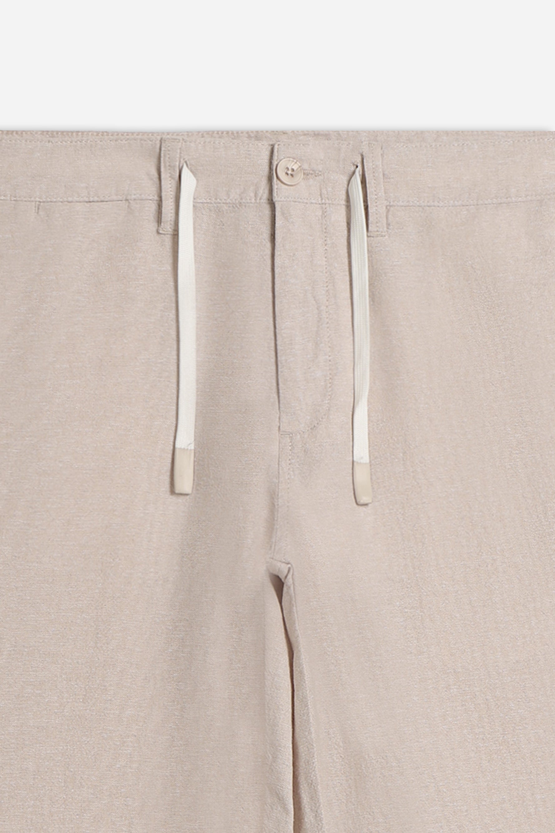 PANTALONI JOGGER MISTO LINO BEIGE CHIARO