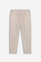 PANTALONI JOGGER MISTO LINO BEIGE CHIARO