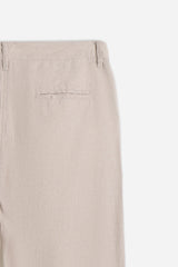 PANTALONI JOGGER MISTO LINO BEIGE CHIARO