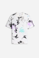 T-SHIRT GIROCOLLO FANTASIA F BIANCO