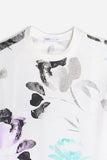 T-SHIRT GIROCOLLO FANTASIA F BIANCO