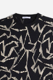 T-SHIRT GIROCOLLO FANTASIA F MORO
