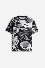 T-SHIRT GIROCOLLO FANTASIA F NERO