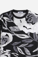 T-SHIRT GIROCOLLO FANTASIA F NERO
