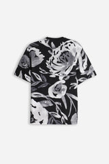 T-SHIRT GIROCOLLO FANTASIA F NERO