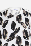 T-SHIRT GIROCOLLO FANTASIA F PANNA