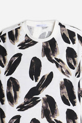 T-SHIRT GIROCOLLO FANTASIA F PANNA