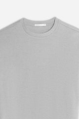T-SHIRT GIROCOLLO IN JERSEY EFFETTO FIAMMATO M GRIGIO