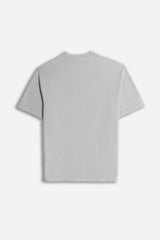 T-SHIRT GIROCOLLO IN JERSEY EFFETTO FIAMMATO M GRIGIO