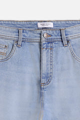 BERMUDA DENIM 5 TASCHE CELESTE