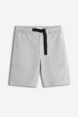 BERMUDA CON ELASTICO E CINTURA GRIGIO GHIACCIO
