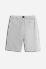BERMUDA CON ELASTICO E CINTURA GRIGIO GHIACCIO
