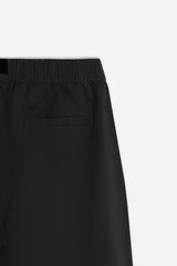 BERMUDA CON ELASTICO E CINTURA NERO