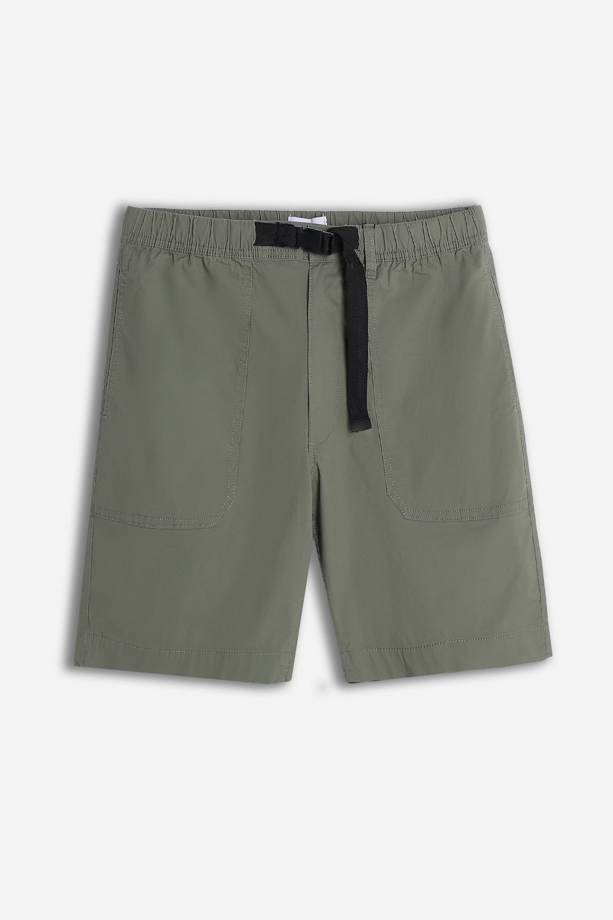 BERMUDA CON ELASTICO E CINTURA VERDE MILITARE