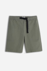 BERMUDA CON ELASTICO E CINTURA VERDE MILITARE