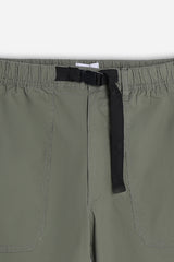 BERMUDA CON ELASTICO E CINTURA VERDE MILITARE