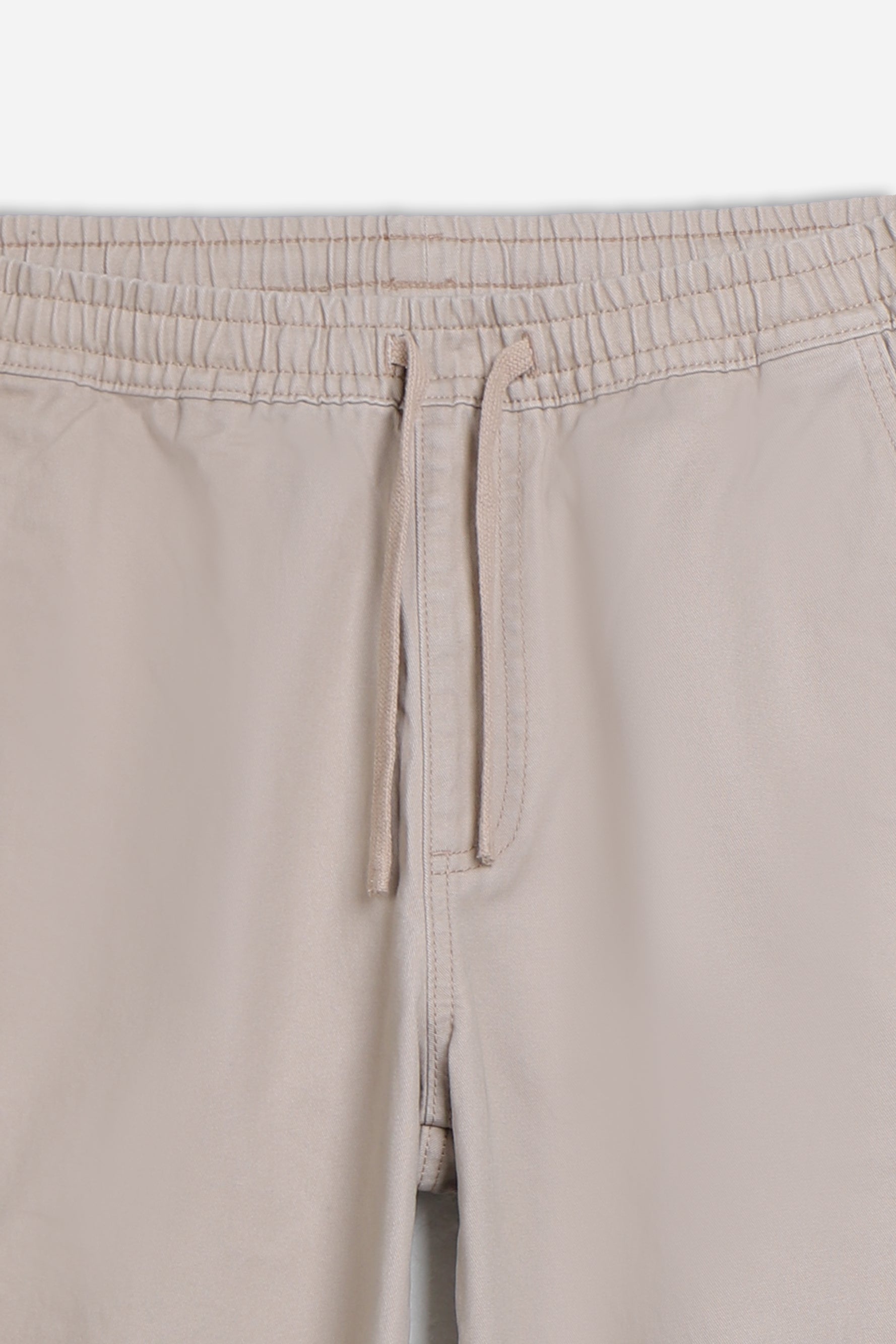 PANTALONE JOGGER CON ELASTICO IN VITA BEIGE