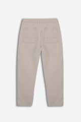 PANTALONE JOGGER CON ELASTICO IN VITA BEIGE