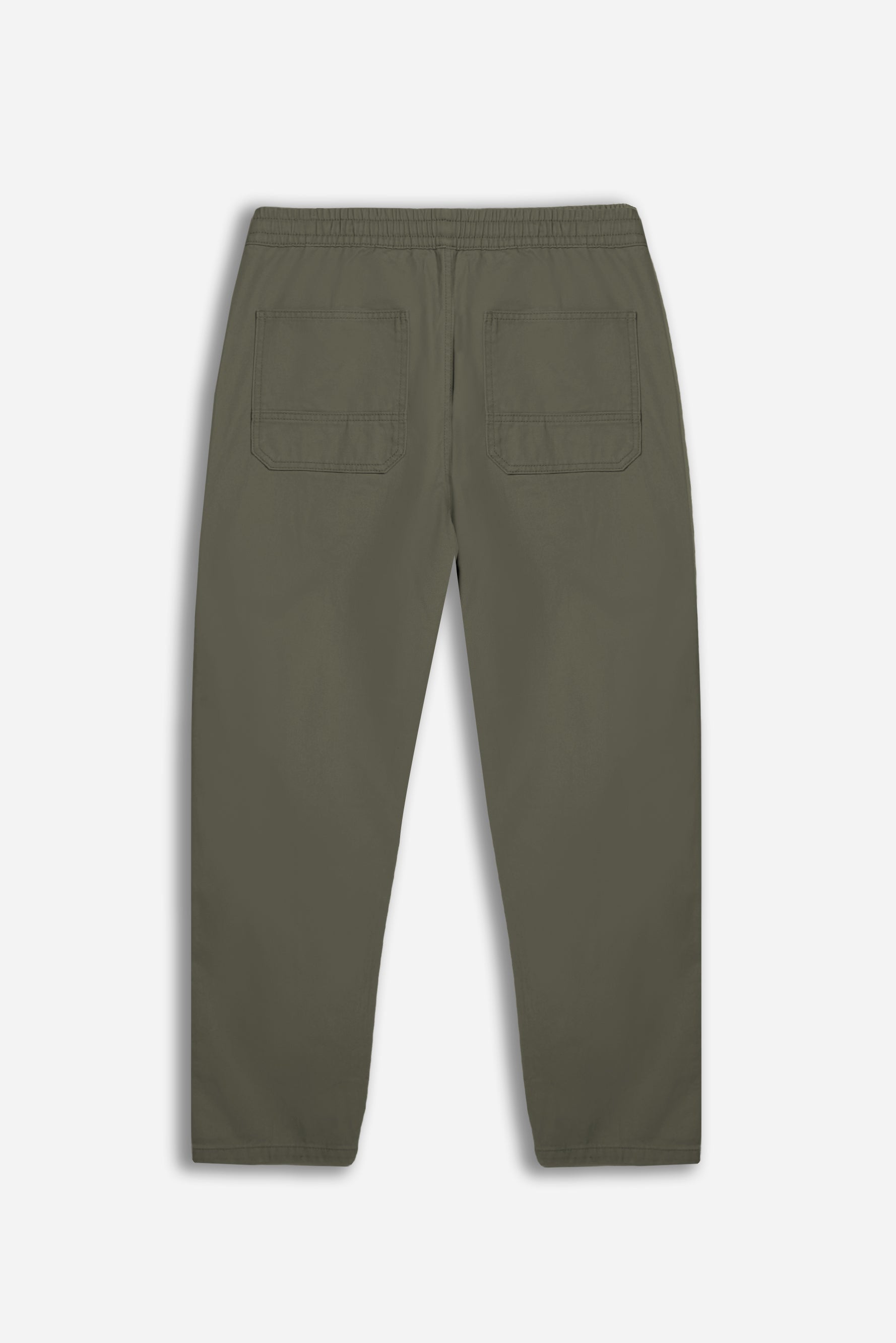 PANTALONE JOGGER CON ELASTICO IN VITA VERDE MILITARE