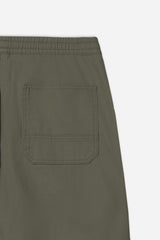 PANTALONE JOGGER CON ELASTICO IN VITA VERDE MILITARE