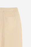 PANTALONE IN TWILL CON ELASTICO NEI FIANCHI BEIGE CHIARO