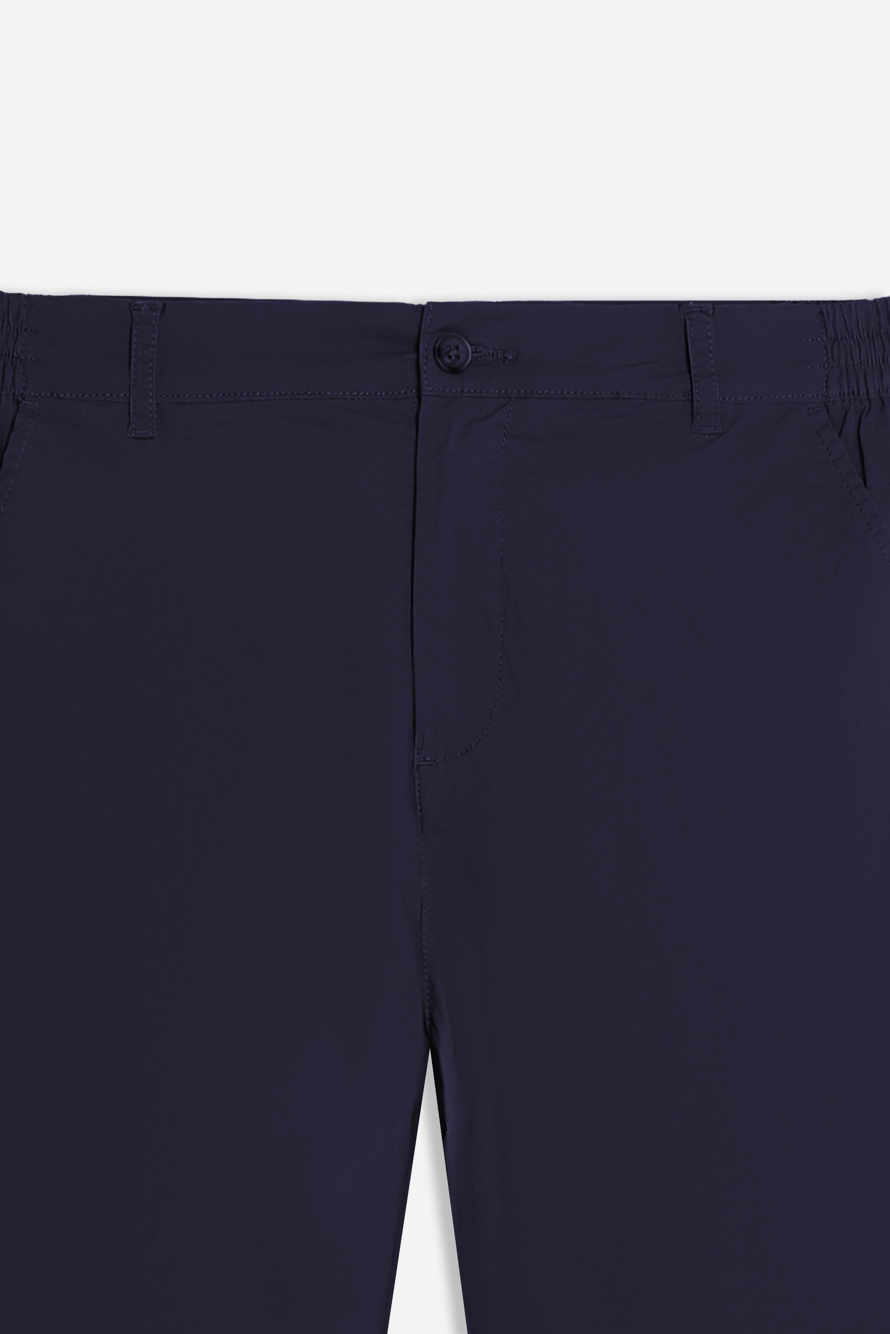 PANTALONE IN TWILL CON ELASTICO NEI FIANCHI BLEU 