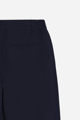 PANTALONE IN TWILL CON ELASTICO NEI FIANCHI BLEU